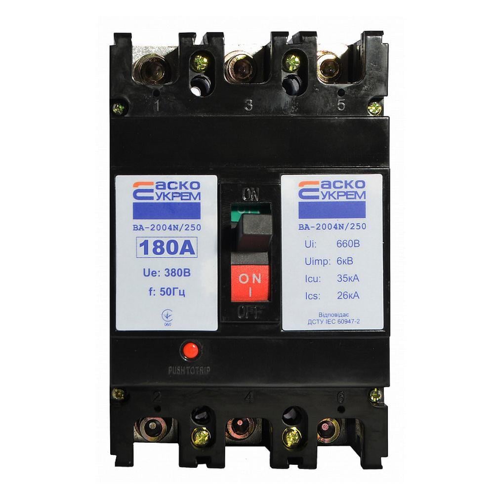 Автоматический выключатель АСКО-УКРЕМ ВА-2004N/250 3р 180А (A0010040071)
