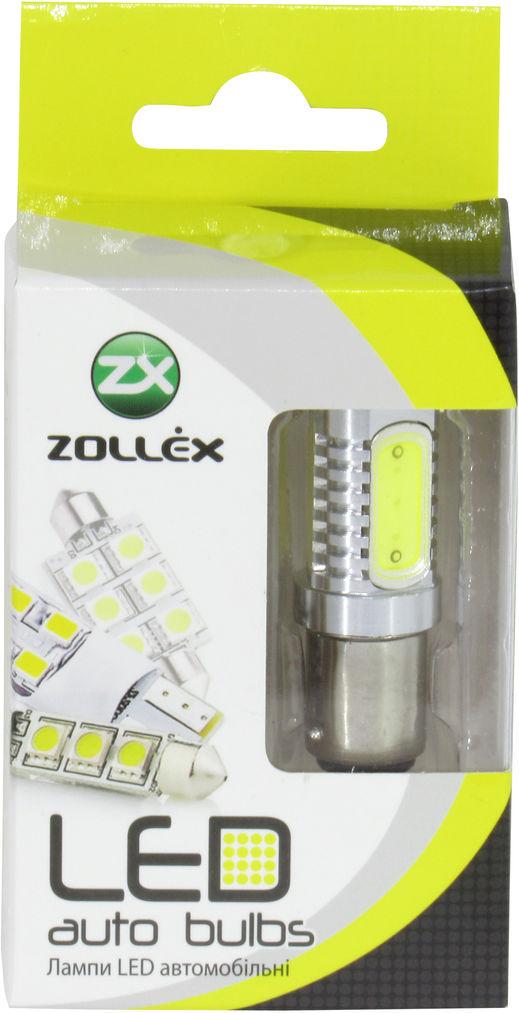 Лампочка Zollex Груша LED SMD 12V 4 диода P21/5W BAY15d S0924 12V-P21/5W BAY15d 2 шт. Белый