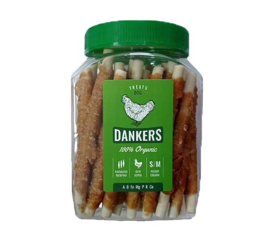 Лакомство для собак Dankers Кальциевые палочки с куриным филе 500 г (D12/500)
