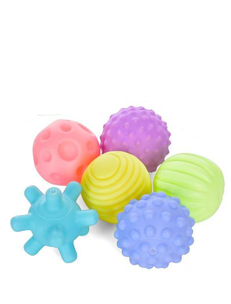 Іграшка для малюків Happy Baby HB 0020 AB Сенсорні м'яки тактильні масажні 6 шт. розвиваючі (6903317434138)