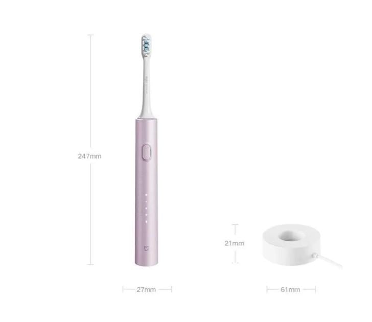 Электрическая зубная щетка MiJia Sonic Electric Toothbrush T302 MES608 Purple - фото 3 Электрическая зубная щетка MiJia Sonic Electric Toothbrush T302 MES608 Purple - фото 3