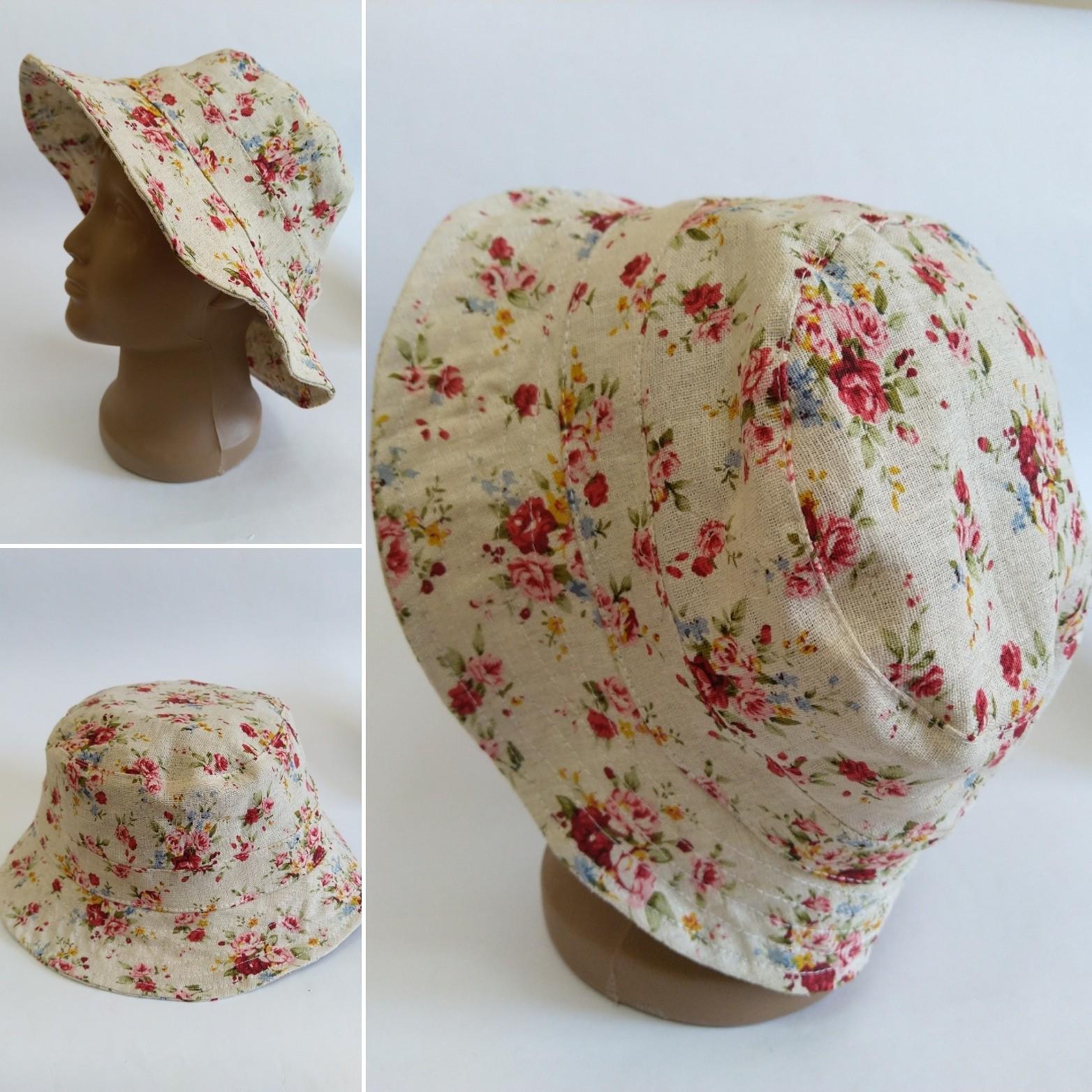 Панама-капелюш Lider Дрібна квіточка бавовна 56-58 см Пісочний (25106333) - фото 2