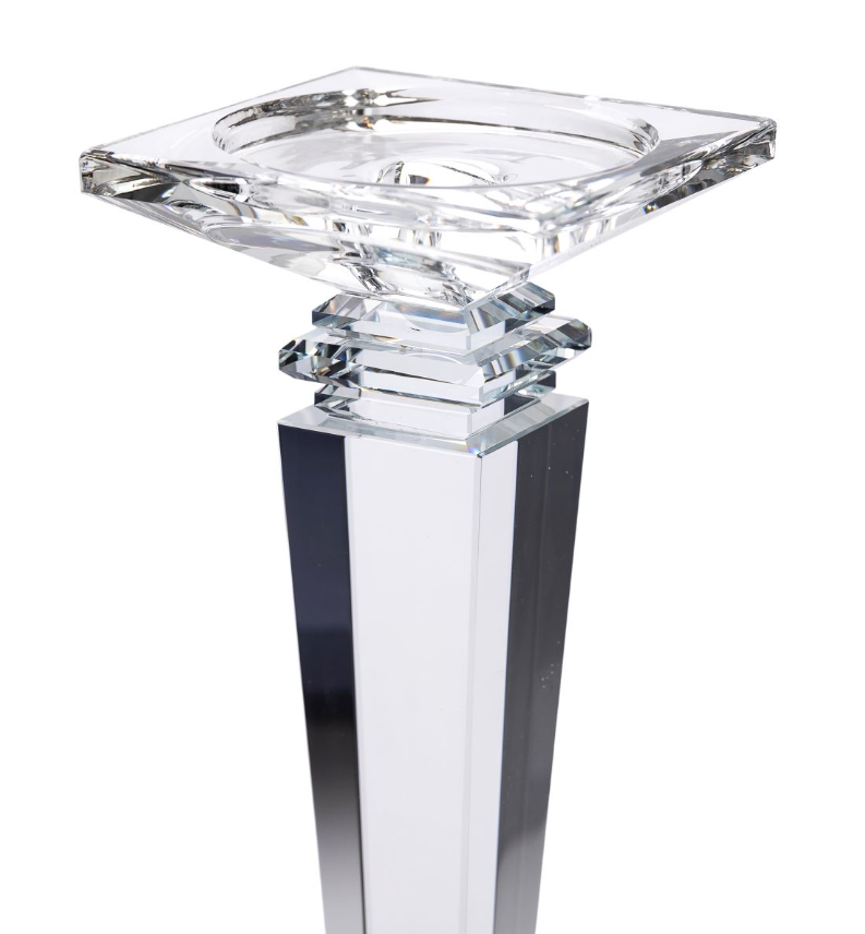 Свічник скляний Sylvie crystal із квадратною основою 24 см Прозорий - фото 4 Свічник скляний Sylvie crystal із квадратною основою 24 см Прозорий - фото 4