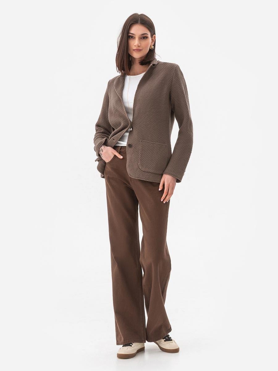 Піджак жіночий рисової в'язки SVTR р. 40-42 Капучино (598) - фото 5 Піджак жіночий рисової в'язки SVTR р. 40-42 Капучино (598) - фото 5