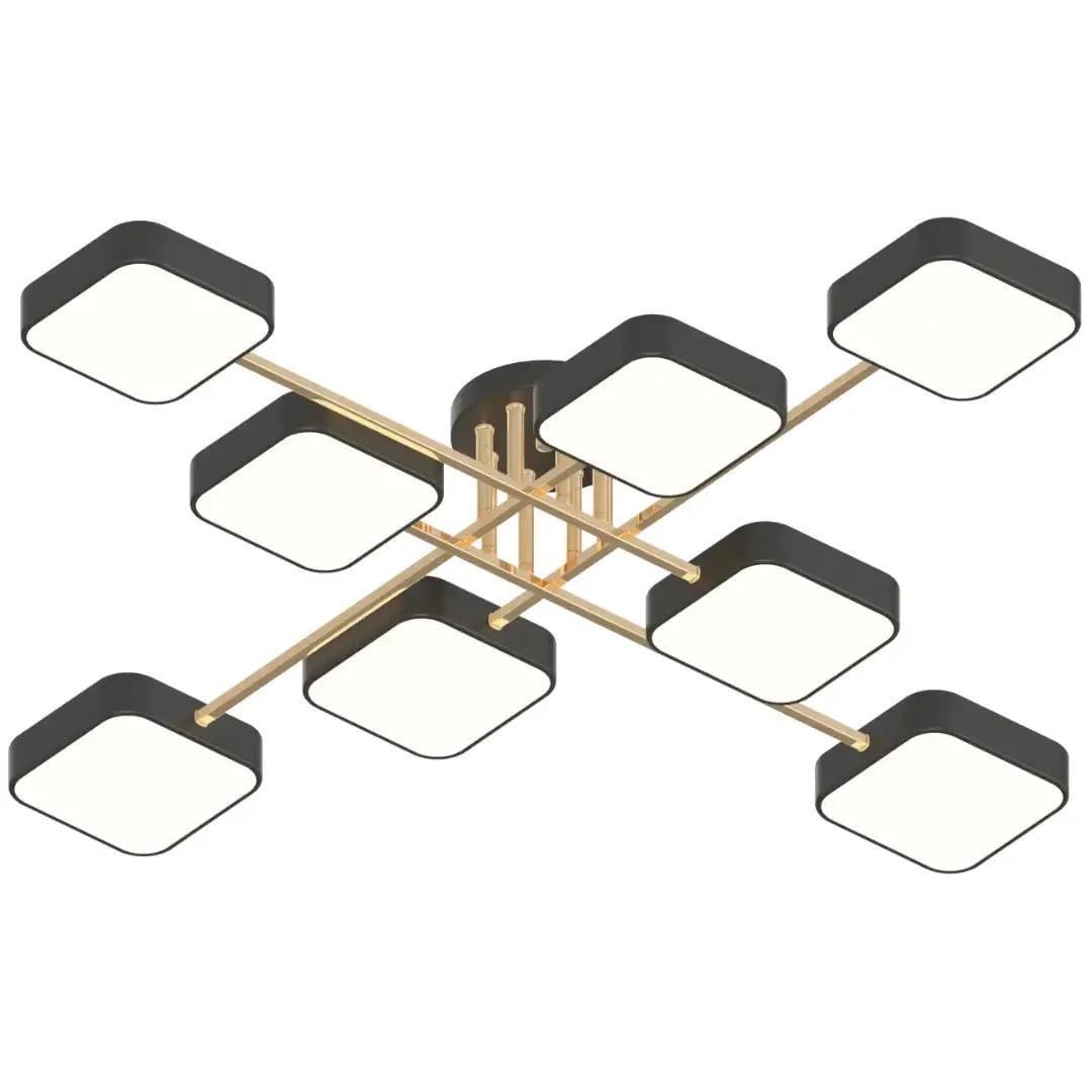 Люстра потолочная светодиодная Valeso V XI3350-8 BK+FGD 144W (00000140612)