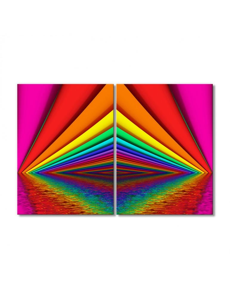 Картина модульная Радужный мир 2 модуля 30х45 см