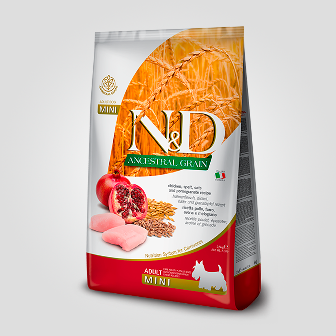 Корм сухой Farmina N&D Grain Free Low Grain для взрослых собак мелких пород с курицей и гранатом 7 кг (20504234)