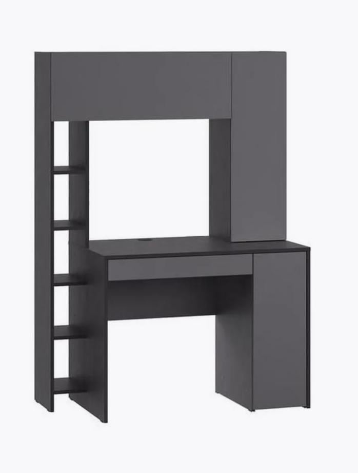 Компьютерный стол с надстройкой/полками и выдвижным ящиком Klick-System СЛТ - 10 Черный/Антрацит