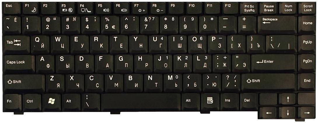 Клавиатура для ноутбука Fujitsu Amilo LI1818 LI1820 Black
