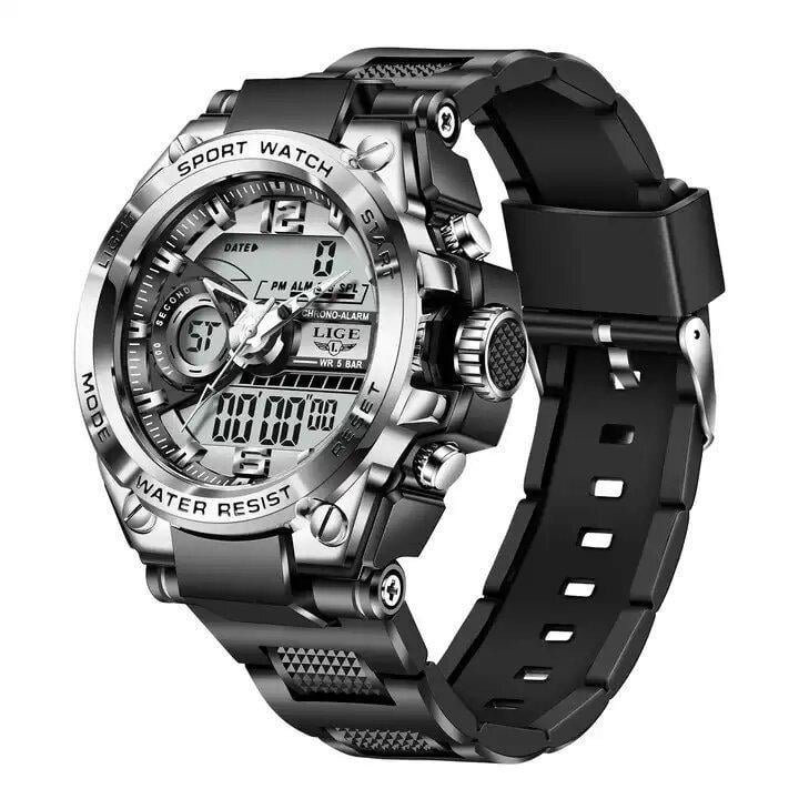 Наручний годинник чоловічий Lige Sport LG8922 Silver (15250) - фото 2