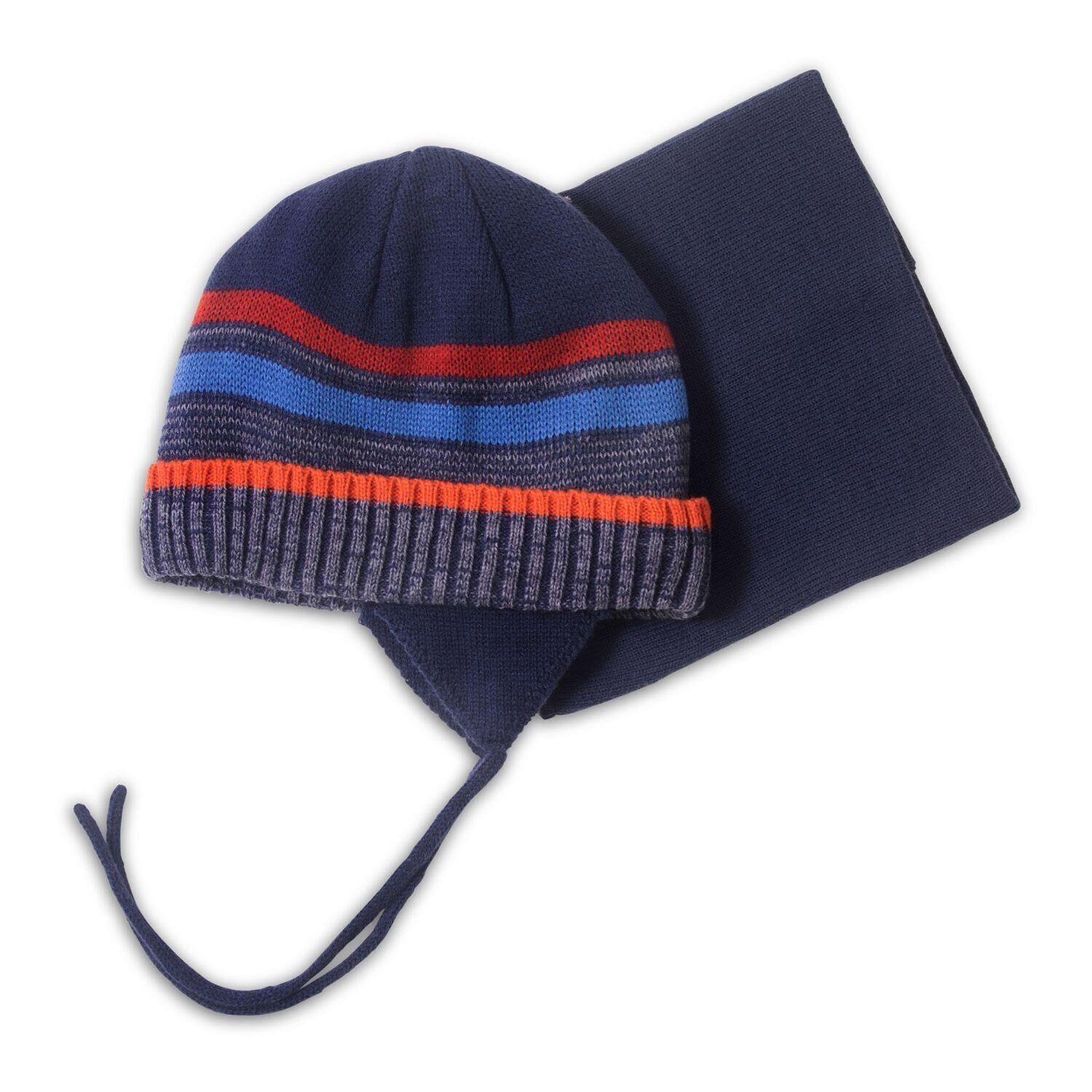 Шапка с баффом вязаные для мальчика Peluche&Tartine F18ACC53EG зимние 50-52 см Темно-синий (F18ACC53EG-Navy-3/5)
