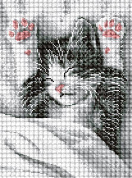 Алмазна мозаїка Муркотливий ранок art_selena_ua 30х40 см (AMO20204)