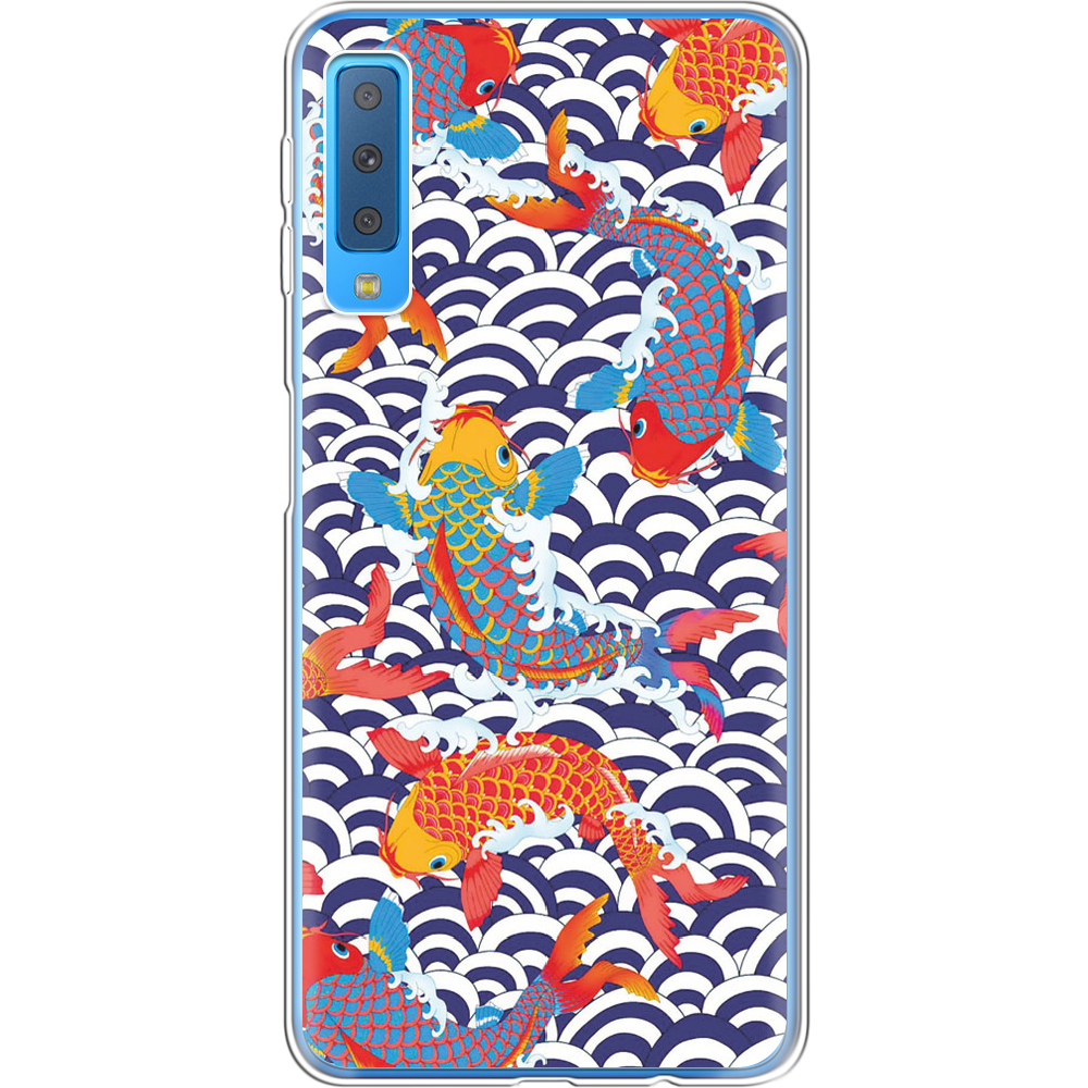 Чехол Boxface Samsung A750 Galaxy A7 2018 Koi Fish Прозрачный силикон (35481-up2477-35481)