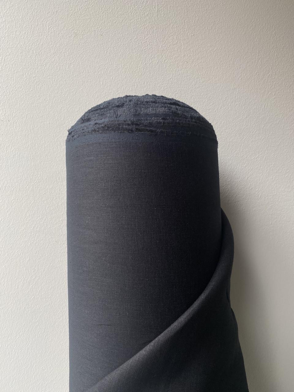 Тканина Linen Plus 100% льон Чорний 147 - фото 3