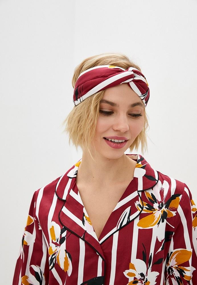 Повязка на голову FABLE&EVE Marylebone 1600 One size Полосатый с цветочным принтом (5051877375512) - фото 1