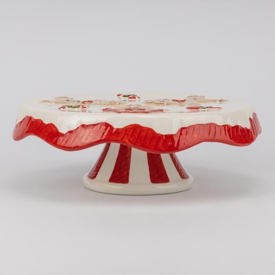 Блюдо для торта керамическое Веселые пряники 24 см (40185)