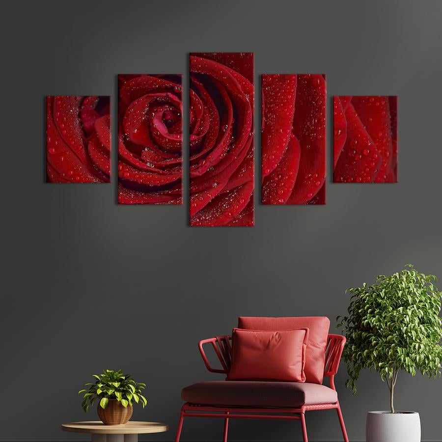 Картина на холсте Невероятная королева цветов роза 162x80 см (976-52)