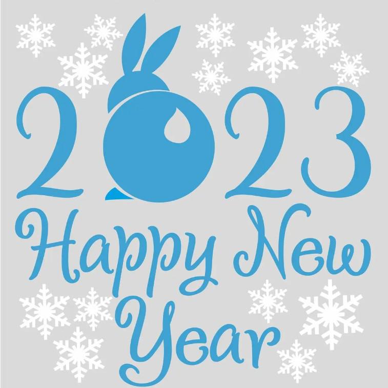 Набор новогодних наклеек Zatarga Зайчик глянцевый M 1000х1000 мм Голубой (Z202362-8)