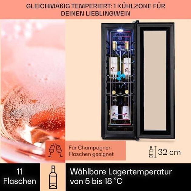 Винний холодильник KLARSTEIN Shiraz 12 Slim Uno (10034625) - фото 3 Винний холодильник KLARSTEIN Shiraz 12 Slim Uno (10034625) - фото 3