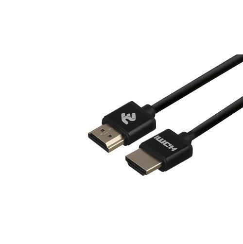 Кабель 2Е HDMI AM/AM Slim High Speed Alumium 2 м Черный (2EW-1119-2m) - фото 3