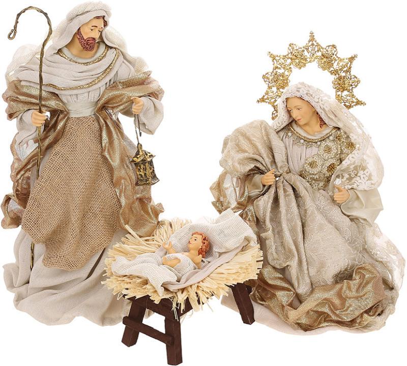 Композиція різдвяна декоративна Вертеп 3 шт. 37 см