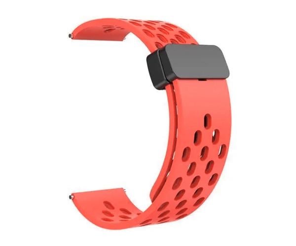 Ремінець Silicone With Magnetic для Samsung/Amazfit/Huawei 20 мм Red
