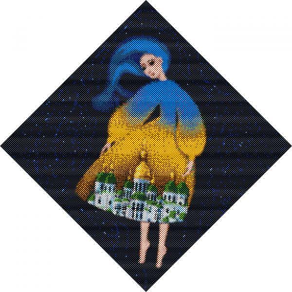 Алмазная мозаика Идейка Берегиня Софиевская 40x40 см (Id-AMO7240)