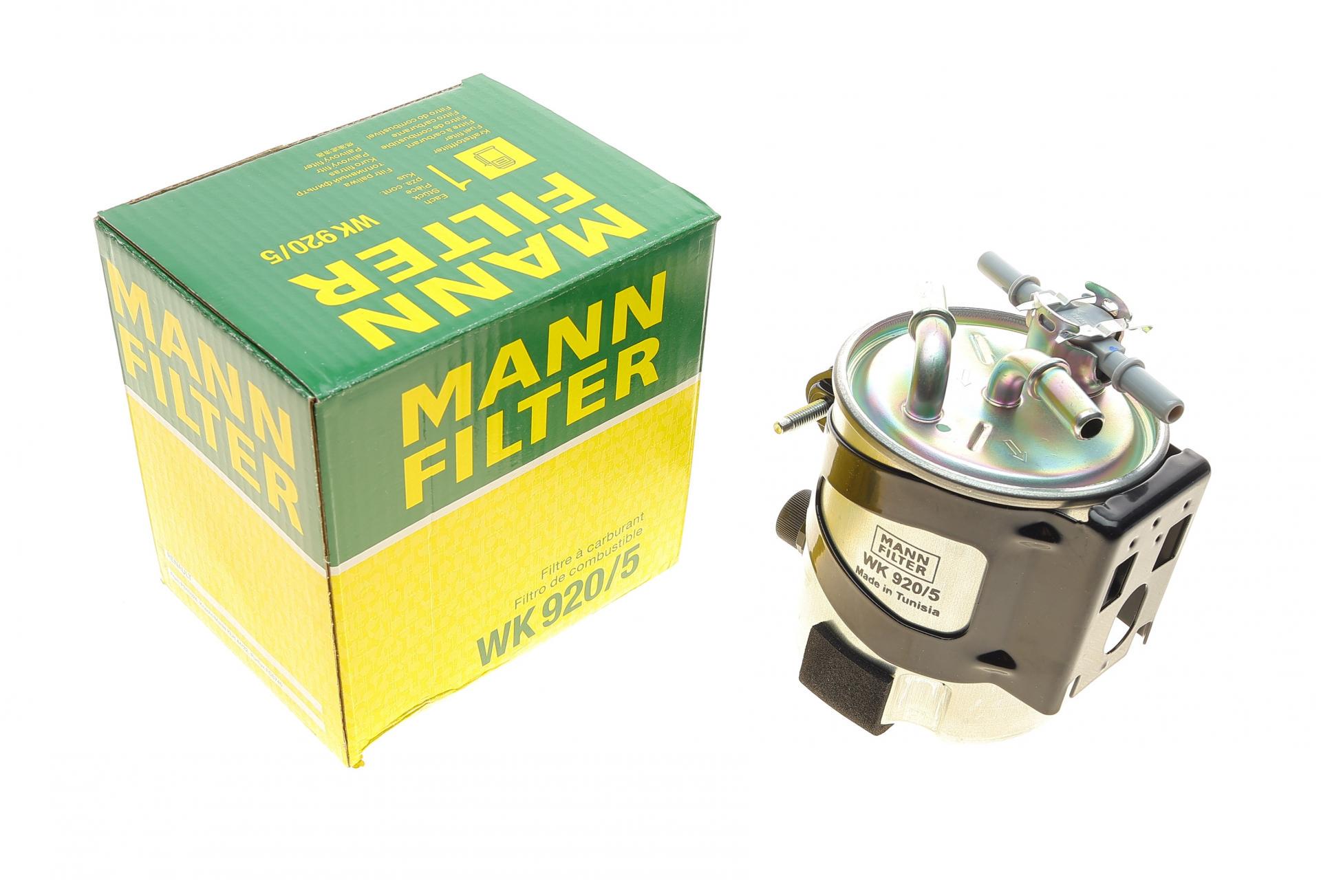 Фильтр топливный Mann-Filter для Renault Megane 1,5dCi 03- (WK 920/5)