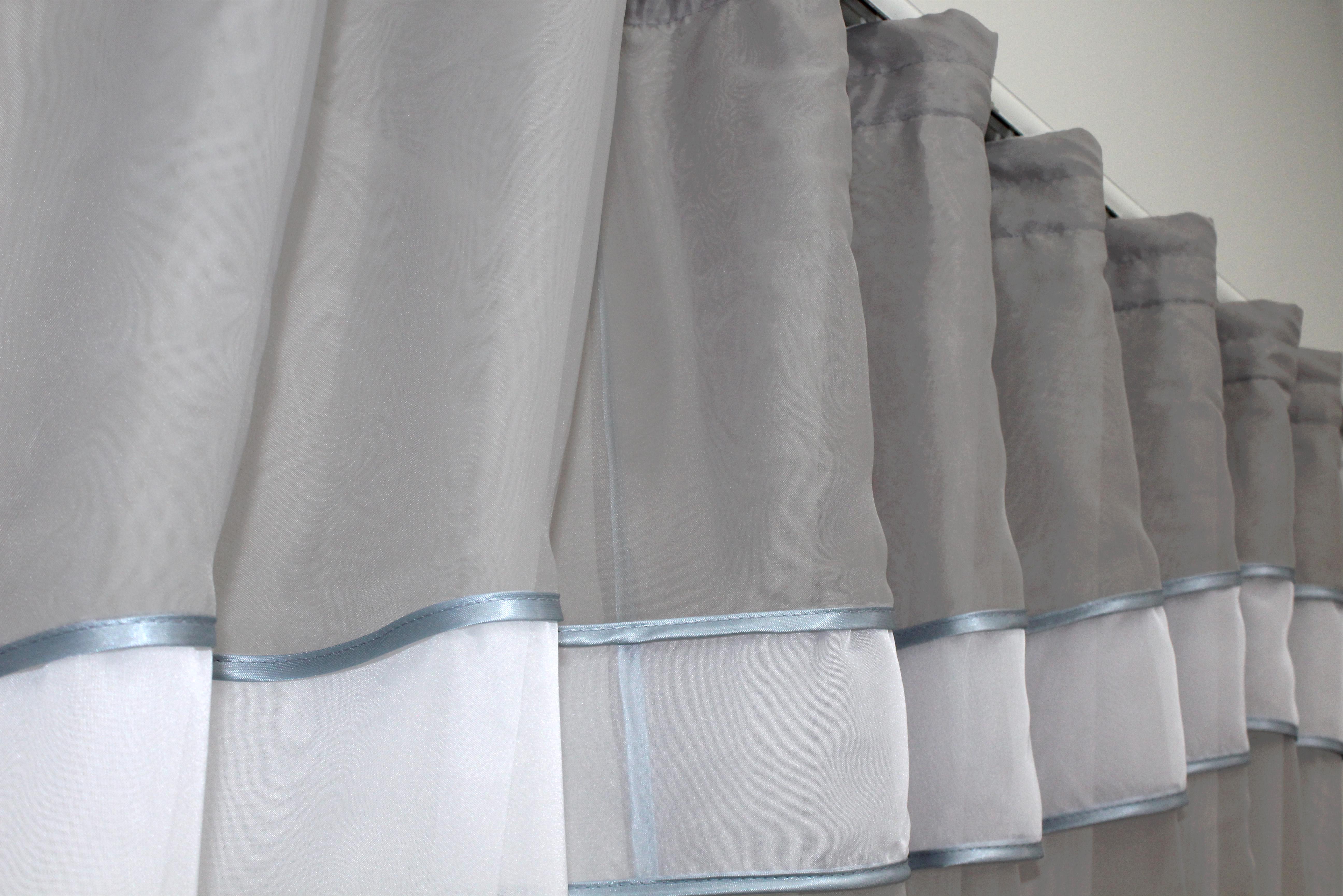 Занавеска кухонная VR-Textil № 018к с ламбрекеном 270х170 см Серый/Белый (50-218) - фото 5 Занавеска кухонная VR-Textil № 018к с ламбрекеном 270х170 см Серый/Белый (50-218) - фото 5