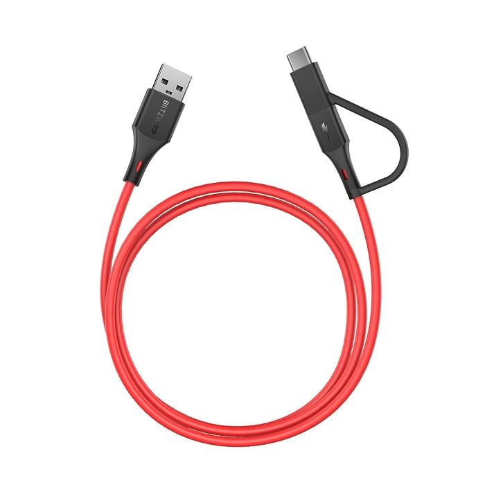 Кабель BlitzWolf BW-MT 3 1 м 2в1 USB+Type-C