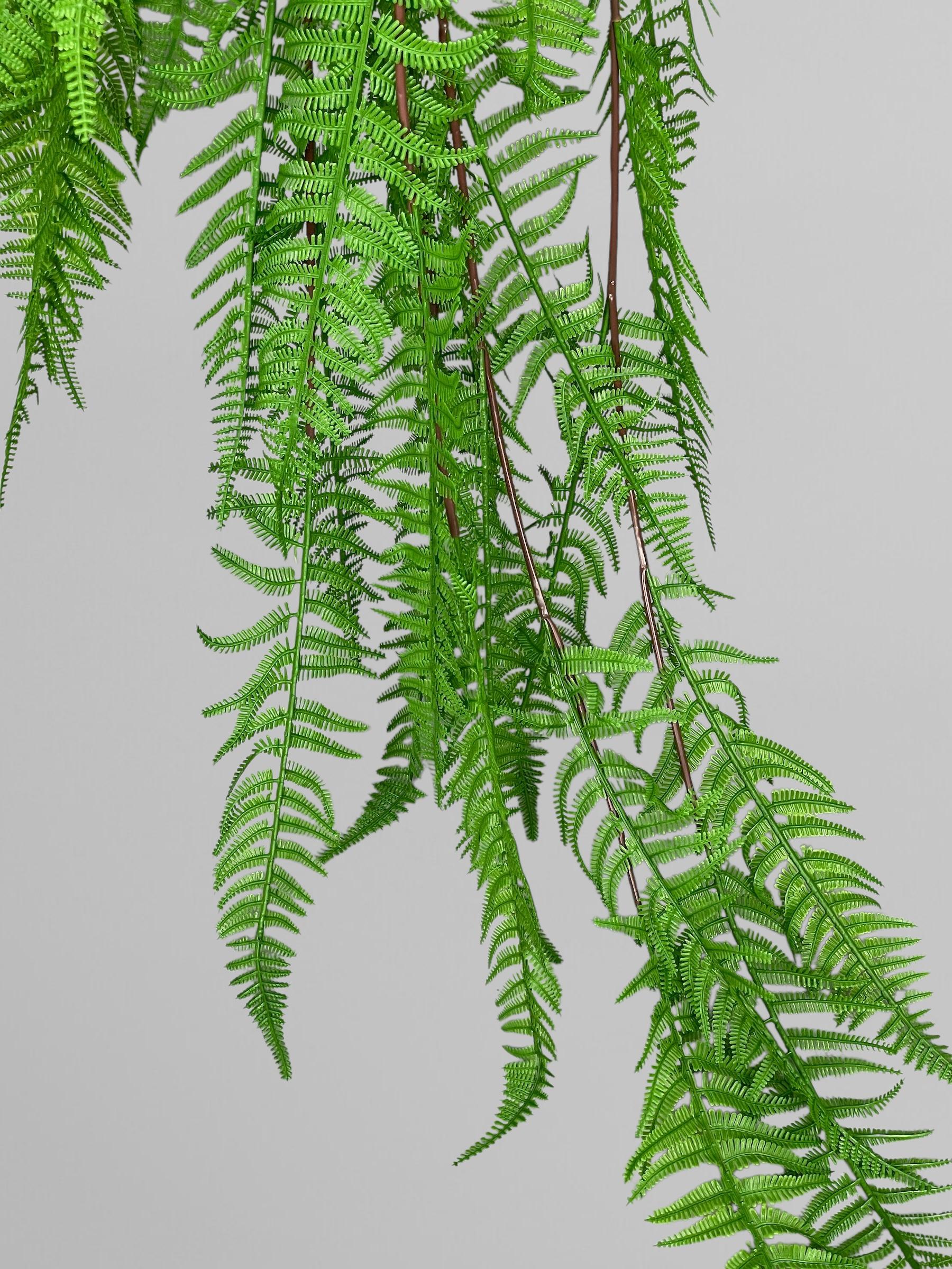 Искусственная зелень ампельный куст папоротника из мягкого пластика 120 см Зеленый (Р02006) - фото 6 Искусственная зелень ампельный куст папоротника из мягкого пластика 120 см Зеленый (Р02006) - фото 6