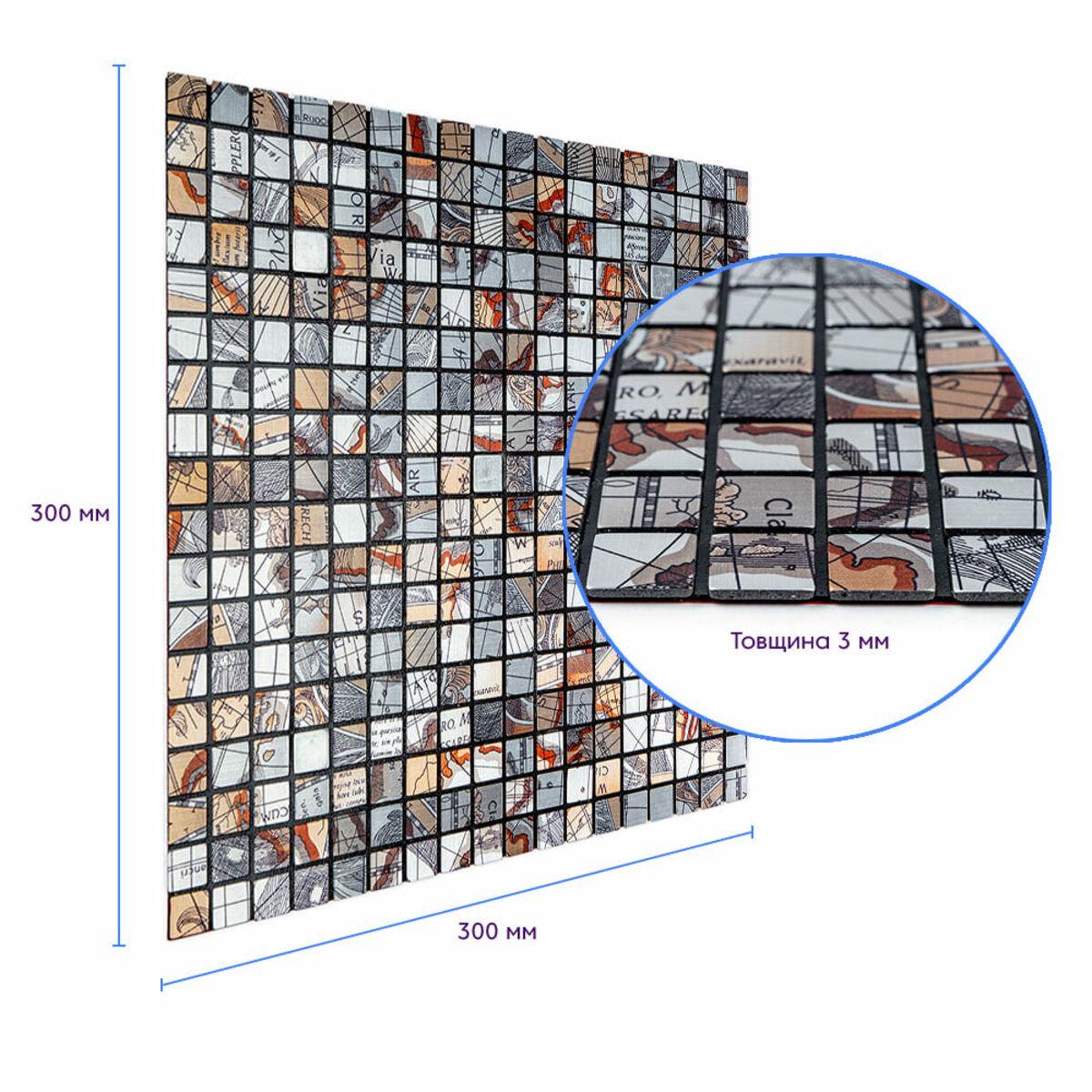 3D-панель Плитка самоклеюча алюмінієва 300х300х3 мм (SW-00001926) - фото 2