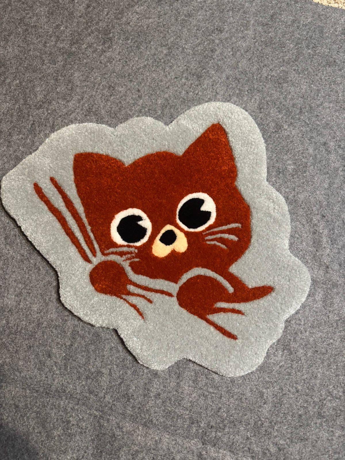 Килим Котик рудий ручна робота 50х38 см (31608407) Килим Котик рудий ручна робота 50х38 см (31608407)