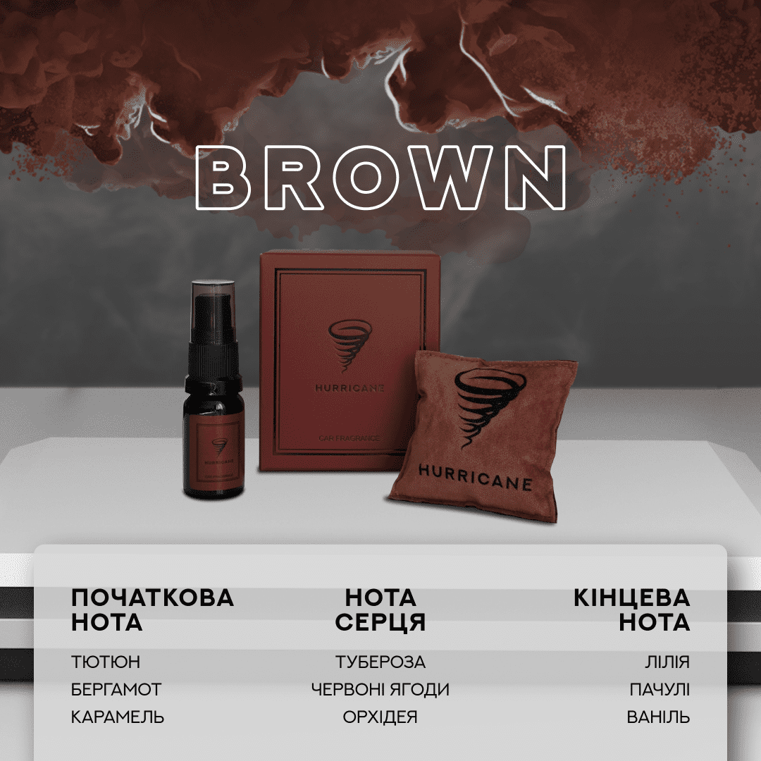 Автомобильный ароматизатор Hurricane Стандарт Коричневый (24996419) - фото 2