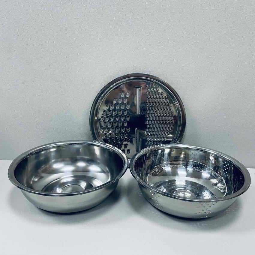 Набір миска/друшляк/тертка A-Plus 2217 нержавіюча сталь 26 см (2434861681)