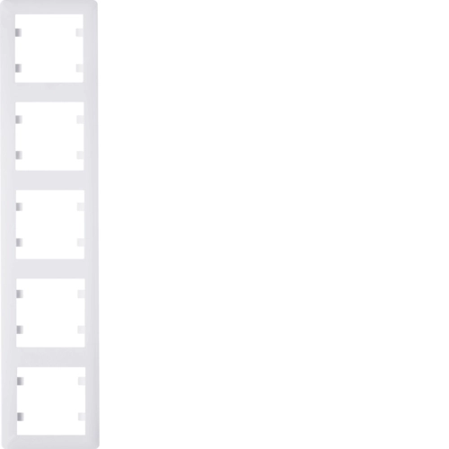 Рамка пятиместная вертикальная Hager Lumina Soul Белый (WL5150)