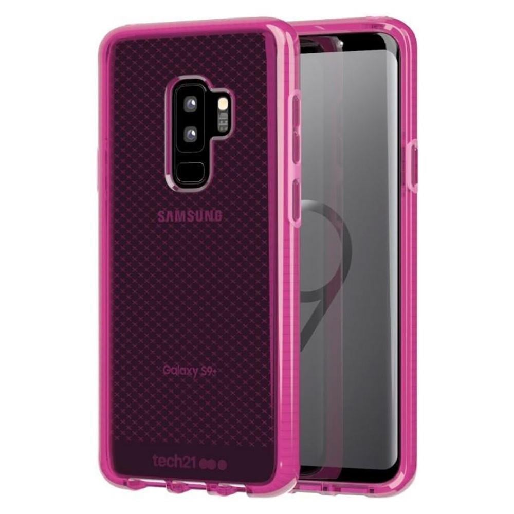 Противоударный чехол Tech21 Evo Check D3O® Flexshock для Samsung S9 Plus Pink Fuchsia