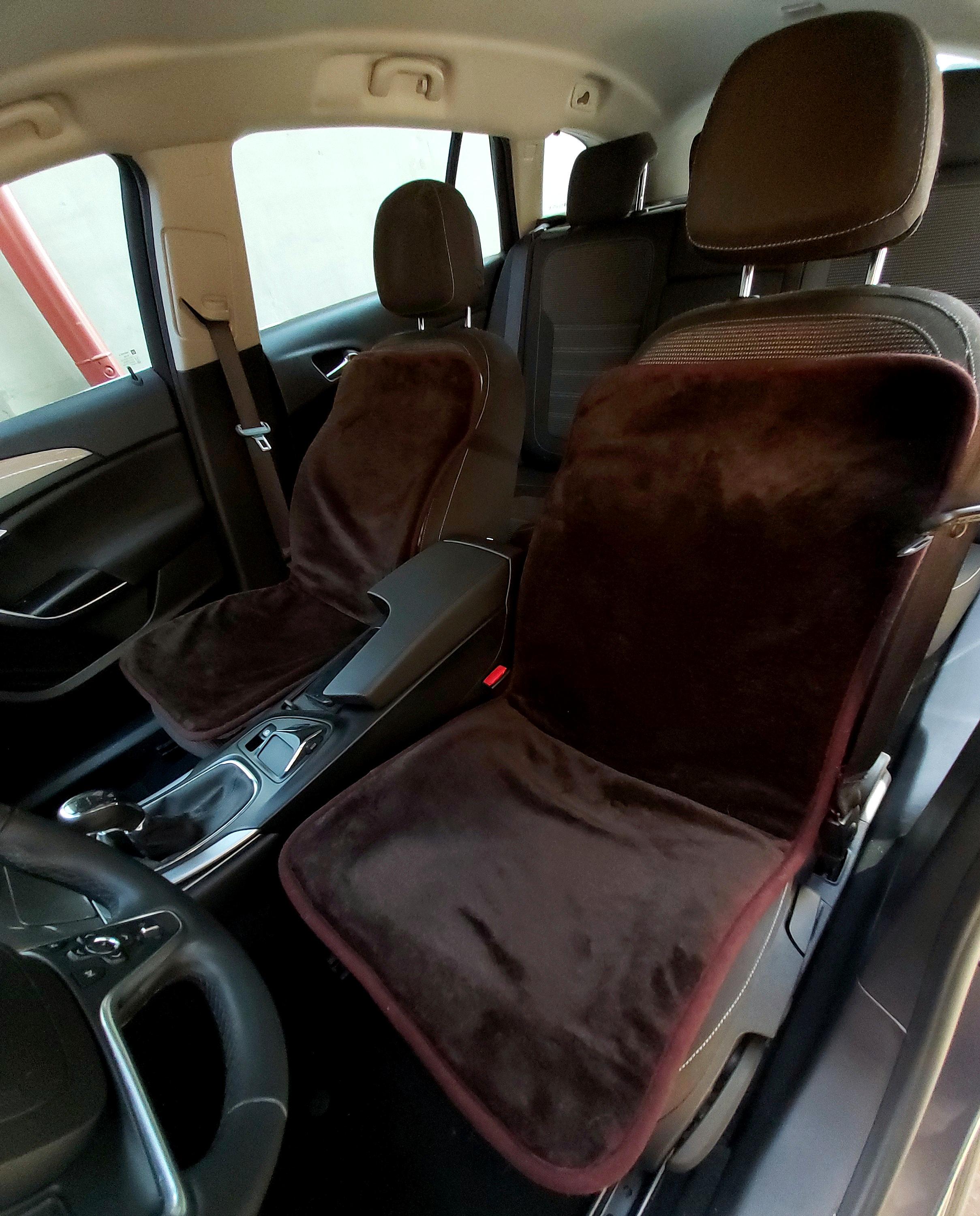 Накидка на сиденье автомобиля из овчины Sheepskin эко-шерсть 2 шт. Коричневый (423) - фото 2 Накидка на сиденье автомобиля из овчины Sheepskin эко-шерсть 2 шт. Коричневый (423) - фото 2