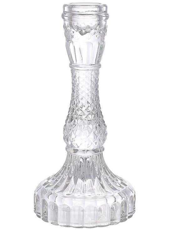 Набор 12 стеклянных подсвечников Crystal Glass 17 см