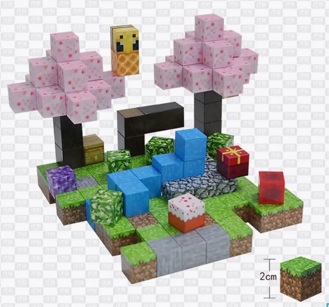 Конструктор магнітний Minecraft Вечірка під сакурою 4 фігурки 128 шт. (005/9) - фото 4 Конструктор магнітний Minecraft Вечірка під сакурою 4 фігурки 128 шт. (005/9) - фото 4