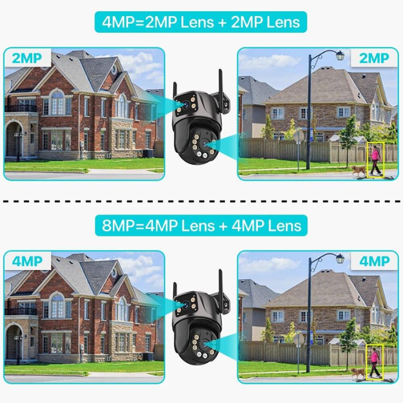 Камера відеоспостереження WiFi V380 подвійна з нічним баченням (25880176) - фото 8