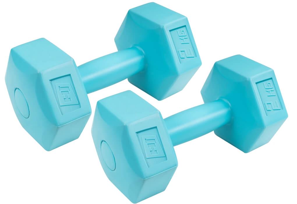 Набір гантелей Hop-Sport HS-C020DH 2х2 кг композитних Бірюзовий - фото 1