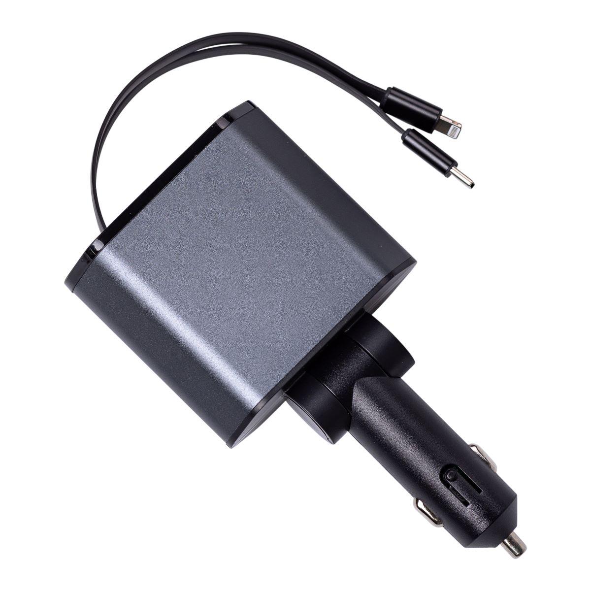 Зарядний пристрій Starry Sky з висувними кабелями і портами USB-A/USB-C (6831) - фото 8