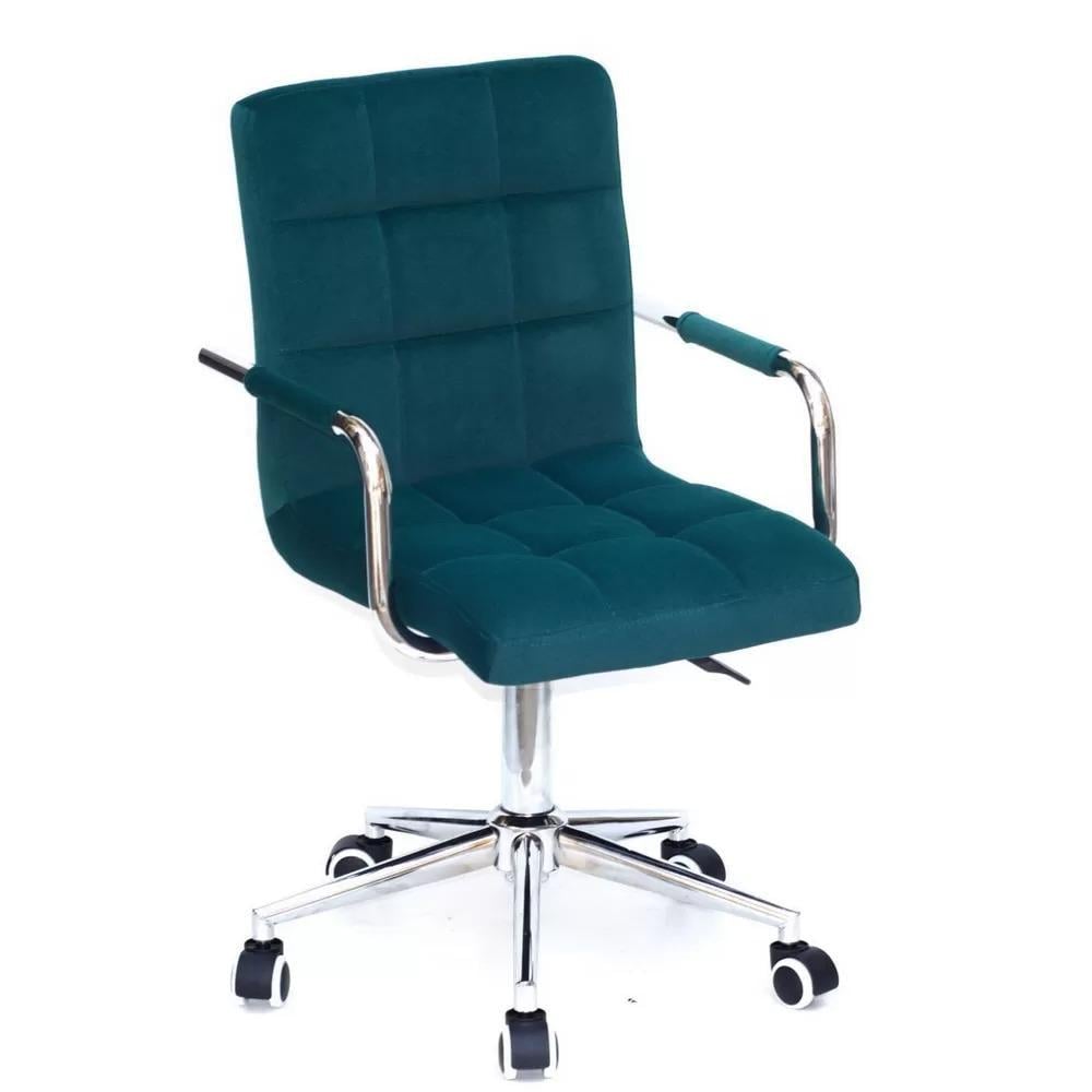 Стул TOWER ARM OFFICE CROSS бархат Зеленый (114159)