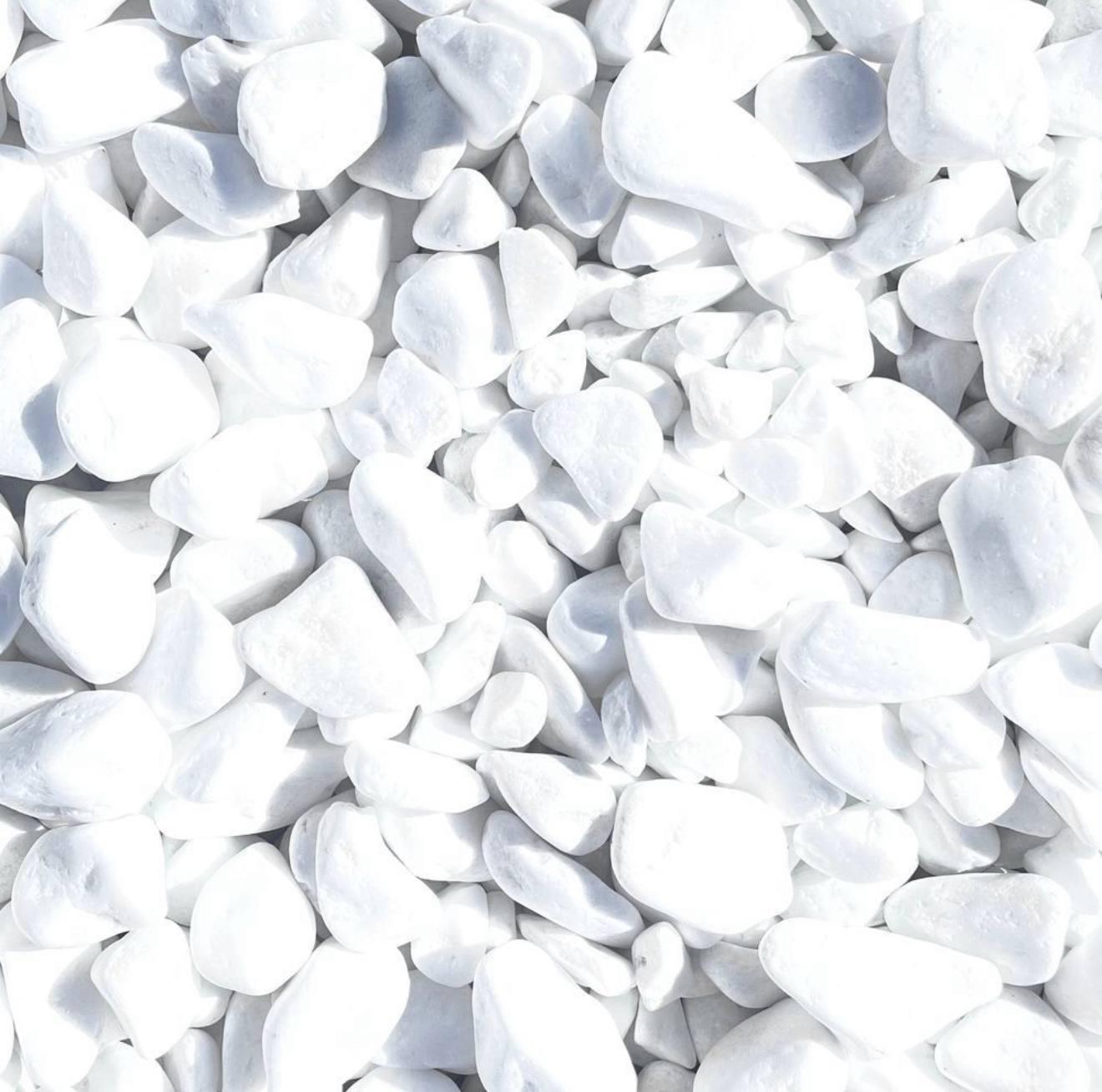 Галька мраморная Каменный двор фр. 1-3 см Белый (1254)