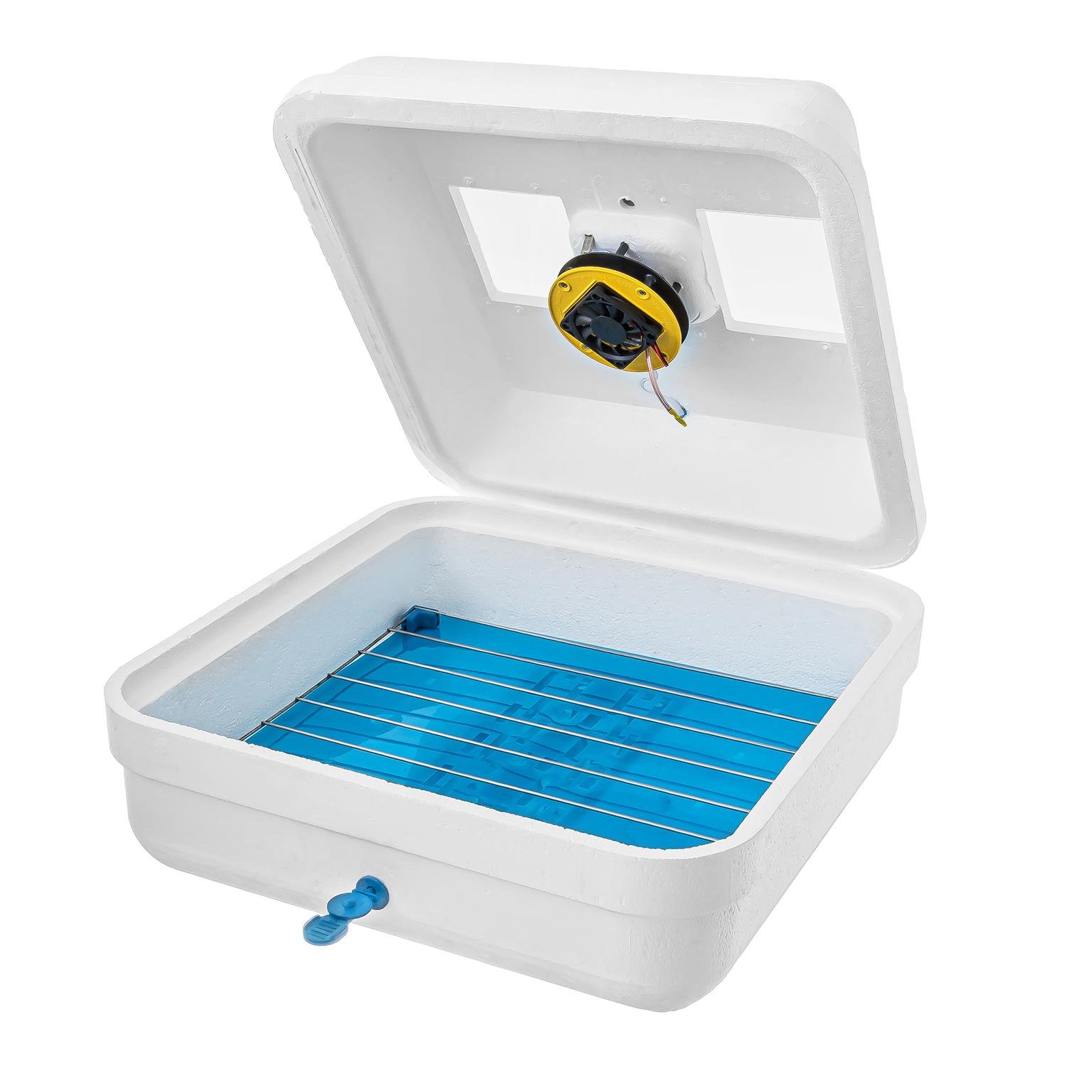 Инкубатор механический Рябушка Smart TURBO на 70 яиц с керамическим нагревателем и аналоговый терморегулятор/вентилятор