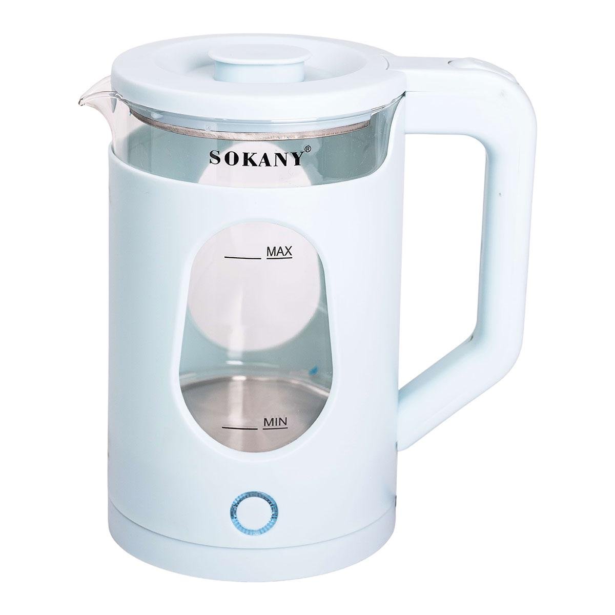 Электрочайник бытовой Sokany дисковый с автоотключением 2,3 л (5903) - фото 3
