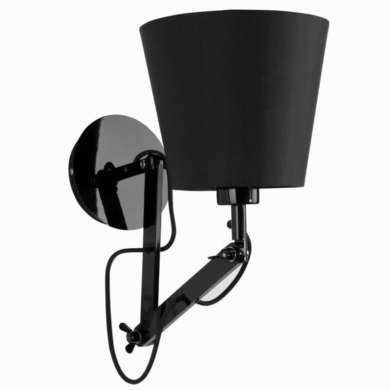 Бра настенное накладное BL-132W/1 E27 BK в спальню для чтения модерн (L95-022)