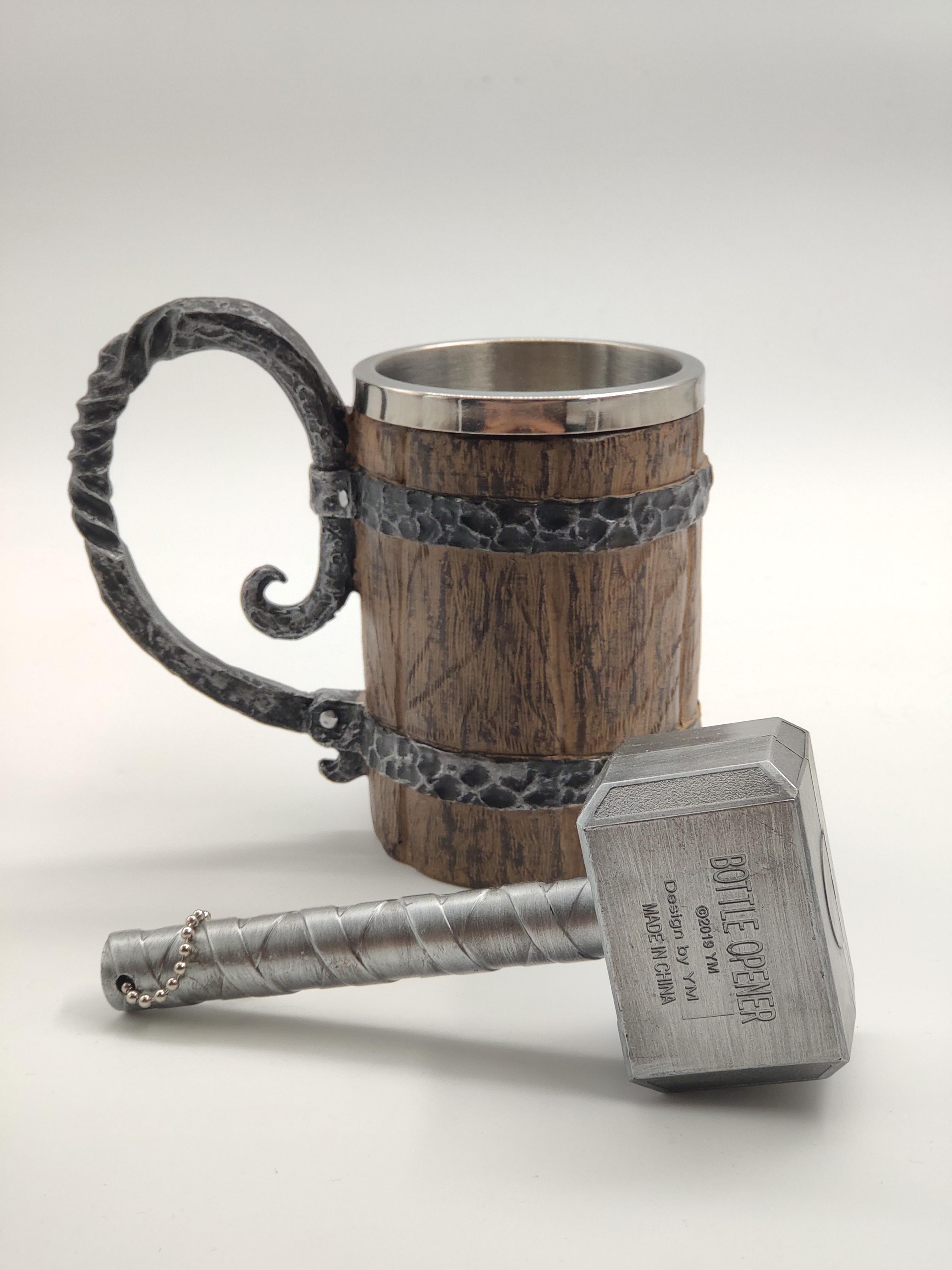 Кружка бочка с молотом Тора (5751876)