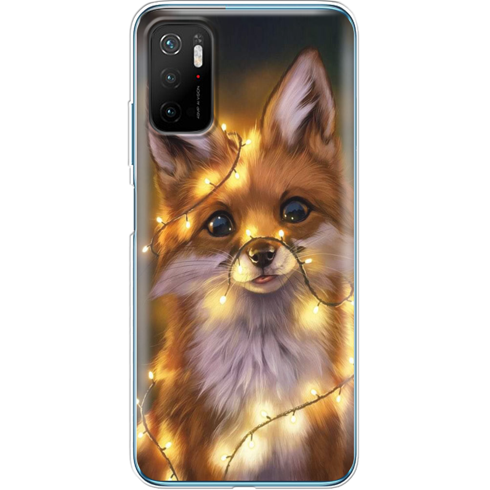 Чохол BoxFace Poco M3 Pro Різдвяна Лисичка Прозорий силікон (42474-up2399-42474)